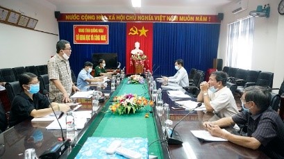 ThS. Nguyễn Quốc Tân, Phó Giám đốc Sở Tài nguyên và Môi trường tỉnh - Chủ tịch Hội đồng, chủ trì buổi làm việc.