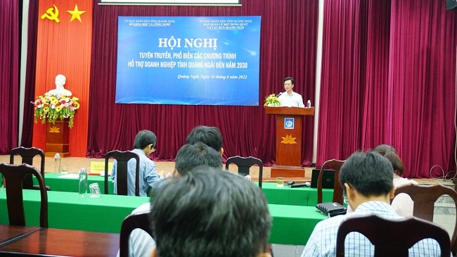 PGĐ Sở Khoa học và Công nghệ  Trần Công Hoà phát biểu tại Hội nghị.