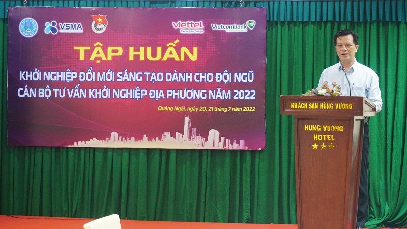 Phó Giám đốc Sở KH&CN tỉnh Quảng Ngãi Trần Công Hòa phát biểu khai mạc lớp Tập huấn