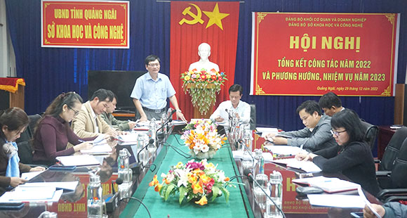 Đ/c Nguyễn Văn Thành, Tỉnh ủy viên, Bí thư Đảng ủy, Giám đốc Sở chủ trì Hội nghị.