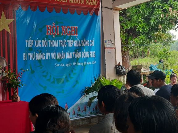 Xã Sơn Hạ, huyện Sơn Hà tổ chức Hội nghị tiếp xúc đối thoại trực tiếp giữa Bí thư Đảng ủy xã với Nhân dân thôn Đồng Reng