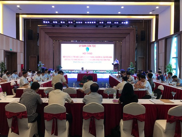 Hội thảo xây dựng vị trí việc làm và chức năng, nhiệm vụ, quyền hạn, cơ cấu tổ chức bộ máy cơ quan làm công tác dân tộc do Ủy ban Dân tộc tổ chức tại thành phố Nha Trang, tỉnh Khánh Hòa