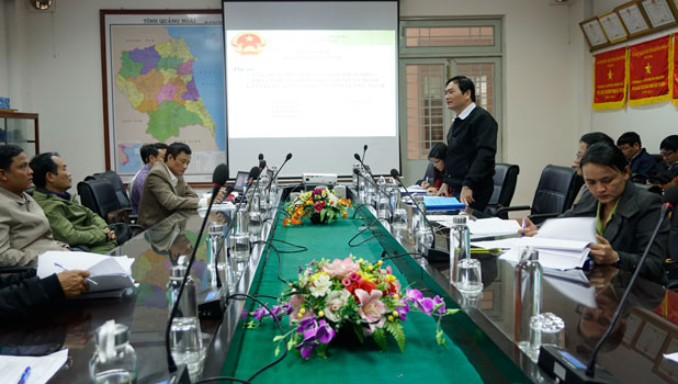 Hội đồng tư vấn xét duyệt thuyết minh dự án “Ứng dụng khoa học công nghệ khai thác, phát triển sản phẩm măng vót theo chuỗi giá trị ở các huyện miền núi tỉnh Quảng Ngãi”
