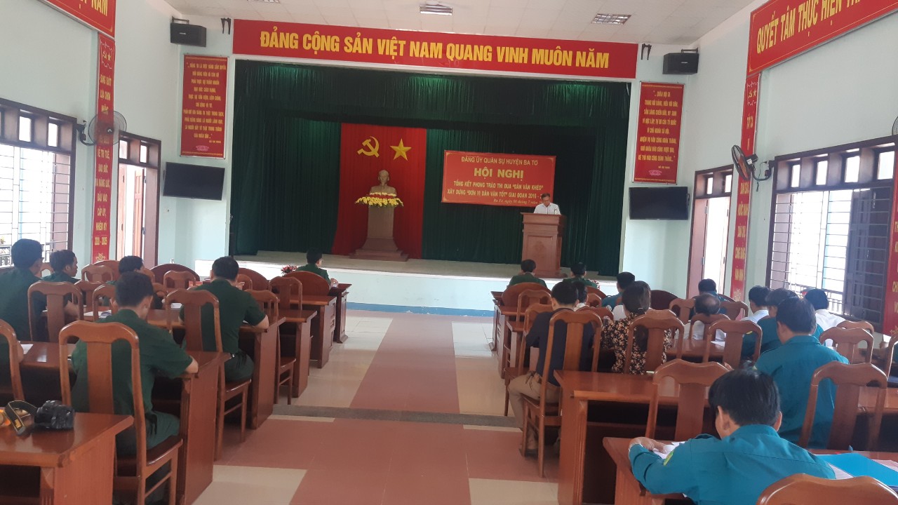 Đảng ủy- Ban Chỉ huy quân sự huyện Ba Tơ: Tổng kết phong trào thi đua “Dân vận khéo”, xây dựng